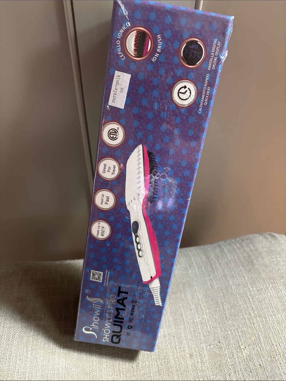 New Showliss Pro Quimat Hair Straightening Brush